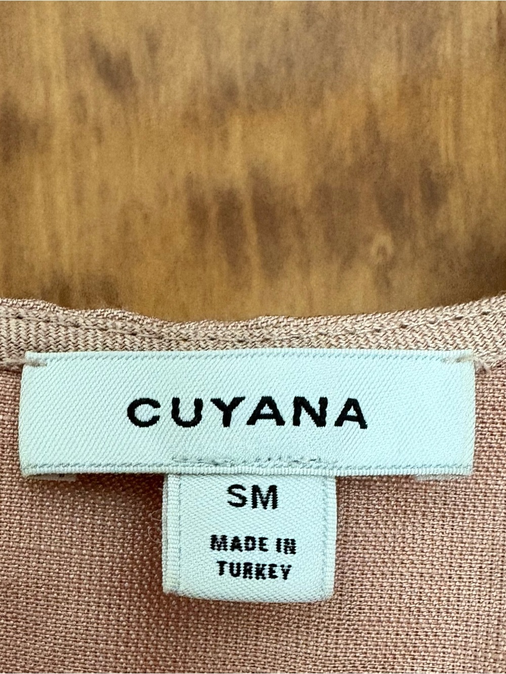 LIKE NEW Cuyana Blush Pink Belgian Flax Linen Blend Wrap Dress Size Small - Picture 4 of 6